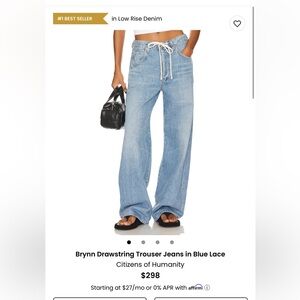 Citizens of Humanity Brynn Drawstring Blue Jeans